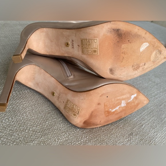 Revolve Boots Women’s 7 Raye Over the Knee OTK Sock Boot Champagne - Picture 6 of 9